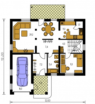 Grundriss des Erdgeschosses - PREMIUM 215